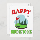 Gelukkig Birdie Voor Mij - Grappige Golf voor Golf Briefkaart (Voorkant / Achterkant)
