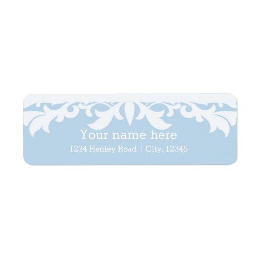 Gelukkig Blauw Adres Sticker Label (Voorkant)