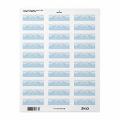 Gelukkig Blauw Adres Sticker Label (Full Sheet)