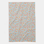 Gelukkig Blauw Bloem Keuken Handdoeken (Verticaal)