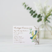 Gelukkig  Blauw en Geel Swirl Design Visitekaartje (Staand voorkant)