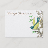 Gelukkig  Blauw en Geel Swirl Design Visitekaartje (Achterkant)