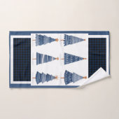 gelukkig blauw kerstfeest bad handdoek (Handdoek)