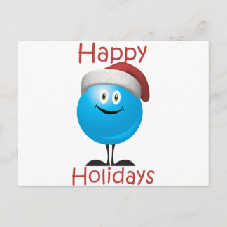 Gelukkig blauw ornament die vrolijke Kerstmis Feestdagenkaart