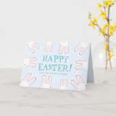 Gelukkig blauwgroen wit schattig bundel gepersonal kaart (Gele Bloem)