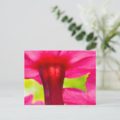 Gelukkig, Blij, Roze Bloem Briefkaart (Staand voorkant)