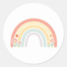 Gelukkig Bloem Gezichten Pastel Regenboog Favor St