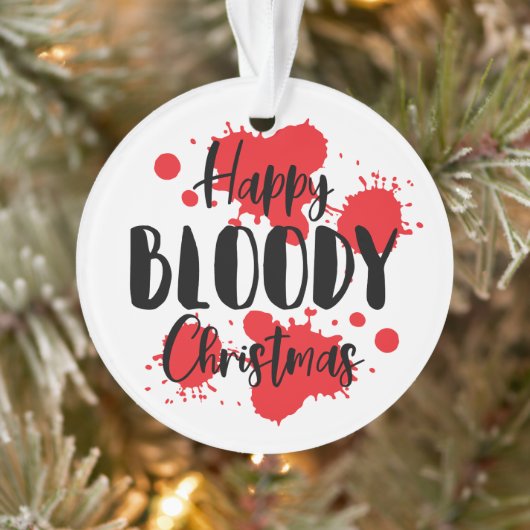 Gelukkig Bloody Kerstmis Horror Ornament (Boom)