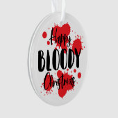 Gelukkig Bloody Kerstmis Horror Ornament (voorkant)