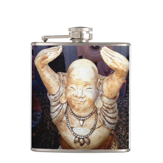 gelukkig boeddha flask heupfles (Voorkant)
