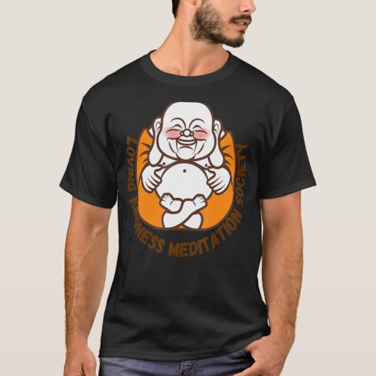 Gelukkig boeddha liefhebbend Kindness Metta Blessi T-shirt (Voorkant)