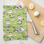 Gelukkig Boerderij Koeien Theedoek (Quarter Fold)