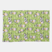 Gelukkig Boerderij Koeien Theedoek (Horizontaal)