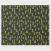 Gelukkig Boerderij met kerstbomen Cadeaupapier (Vlak)