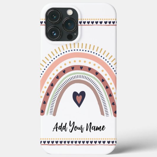 Gelukkig Boho Regenboog Modern Minimaal Trendy Chi Case-Mate iPhone Case (Achterkant)