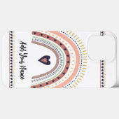 Gelukkig Boho Regenboog Modern Minimaal Trendy Chi Case-Mate iPhone Case (Achterkant (horizontaal))