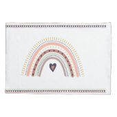 Gelukkig Boho Regenboog Modern Minimaal Trendy Chi Kussensloop (Achterkant)