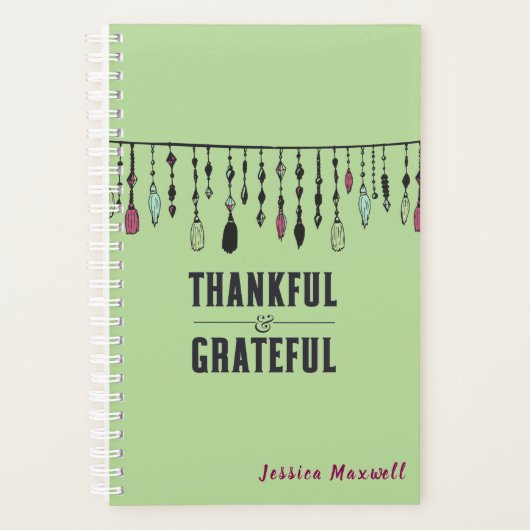 Gelukkig Boho Tassels Spiral Planner (Voorkant)