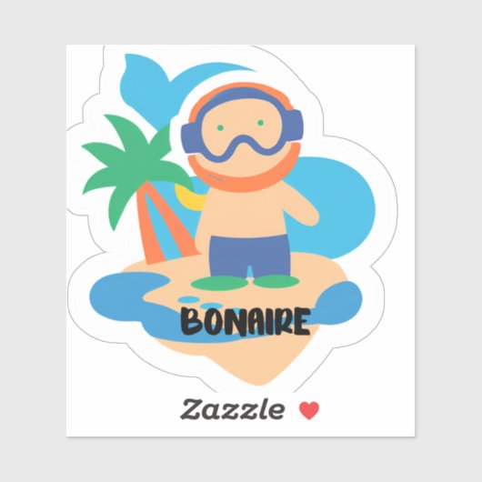 Gelukkig bonaire sticker (Vel)