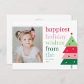 Gelukkig Boom Fun Moderne Feestdagen Ansichtkaart (Voorkant / Achterkant)