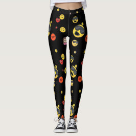 Gelukkig, boos, liefde, meisje emoji's leggings