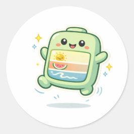 Gelukkig Boosten Ronde Sticker
