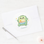 Gelukkig Boosten Ronde Sticker (Envelop)