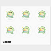 Gelukkig Boosten Ronde Sticker (Vel)