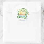Gelukkig Boosten Ronde Sticker (Tas)