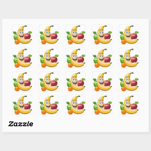 Gelukkig Bosje Fruit Sticker (Vel)