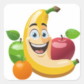 Gelukkig Bosje Fruit Sticker (Voorkant)