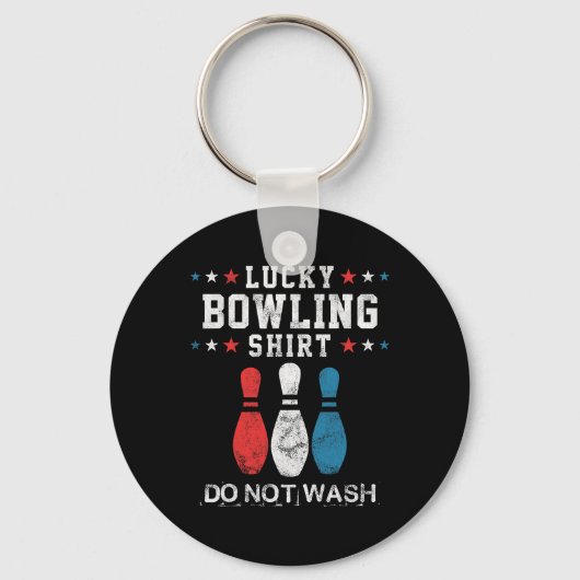 Gelukkig Bowling Cadeau Voor Mannen Echtgenoot Vad Sleutelhanger (Voorkant)