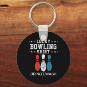 Gelukkig Bowling Cadeau Voor Mannen Echtgenoot Vad Sleutelhanger (Voorkant)