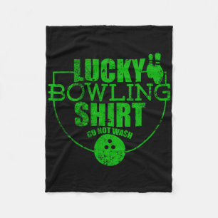 Gelukkig Bowling Shirt Niet Wassen Grappige Quote Fleece Deken