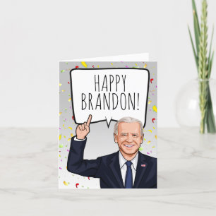 Gelukkig Brandon. Laten we Birthday gaan Kaart