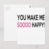 gelukkig briefkaart (Voorkant / Achterkant)