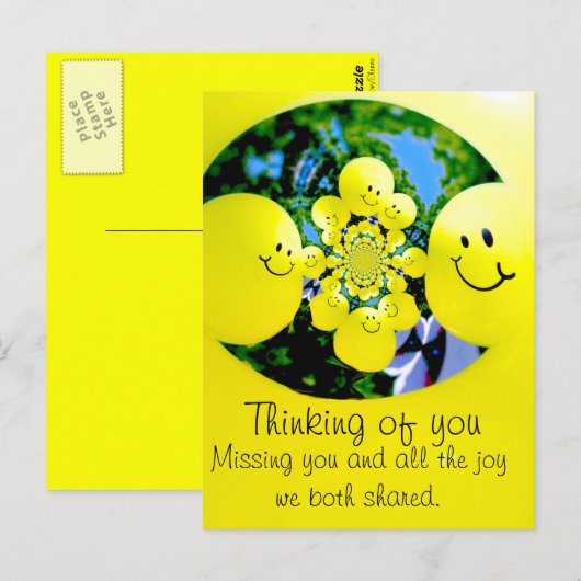 Gelukkig...._ Briefkaart (Voorkant / Achterkant)