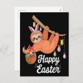 Gelukkig briefkaart met paassleuf (Voorkant / Achterkant)
