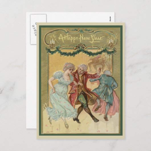  gelukkig Briefkaart Nieuwjaar (Voorkant / Achterkant)