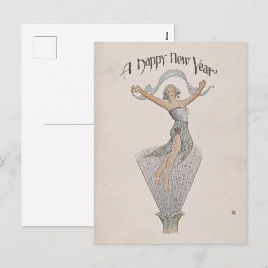  gelukkig Briefkaart Nieuwjaar (Voorkant / Achterkant)