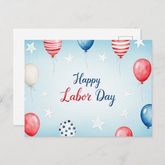 Gelukkig Briefkaart op de Dag van de Arbeid (Voorkant / Achterkant)
