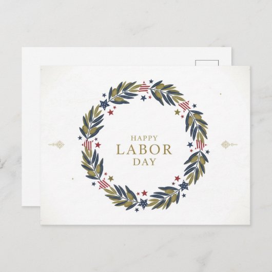 Gelukkig Briefkaart op de Dag van de Arbeid (Voorkant / Achterkant)
