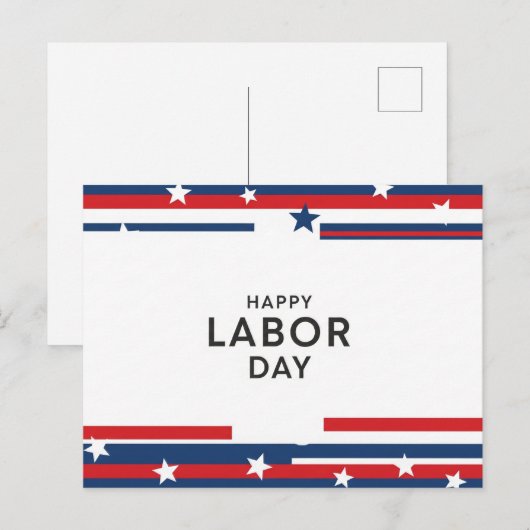 Gelukkig Briefkaart op de Dag van de Arbeid (Voorkant / Achterkant)