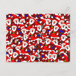 gelukkig briefkaart santa