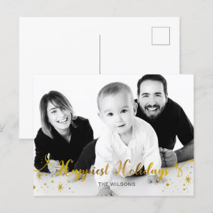 Gelukkig Briefkaart van de Holiday Gold Foto Holid