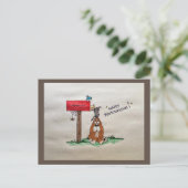 Gelukkig Briefkaart van posttransdieren (Staand voorkant)