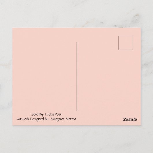 Gelukkig Briefkaart van posttransdieren (Achterkant)