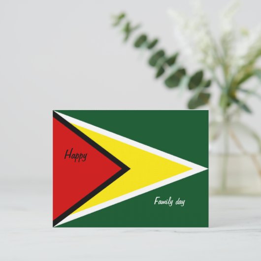 Gelukkig briefkaarten van de familiedag guyana (Staand voorkant)
