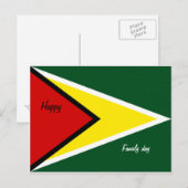 Gelukkig briefkaarten van de familiedag guyana (Voorkant / Achterkant)
