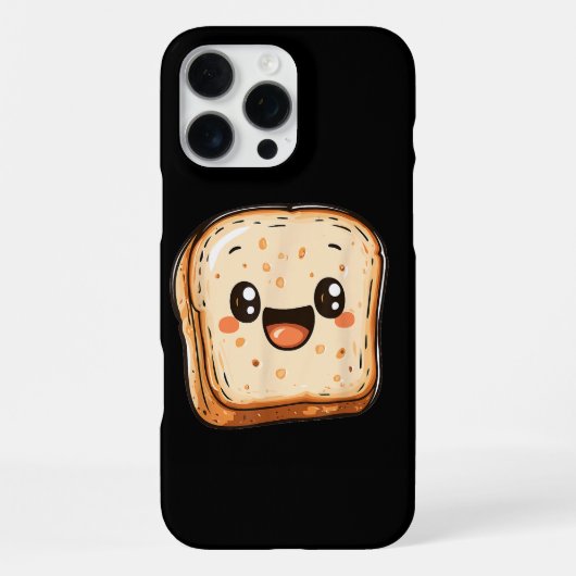 Gelukkig Brood Snee Kaart Smilende Toast iPhone Hoesje (Achterkant)